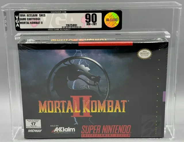 Mortal Kombat II 2 Super Nintendo SNES Sealed New VGA 90 Graded Acclaim Midway